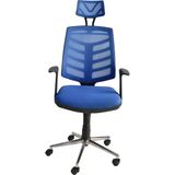 Obc Ofis Büro Concept Piramit Krom Fileli Ofis Büro Öğrenci Çalışma Koltuğu - Sandalyesi - Mavi