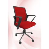 Obc Ofis Büro Concept Prime Yönetici Koltuğu Ofis Çalışma Koltuğu - Sandalyesi Krom Ayak - Kırmızı
