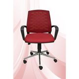Obc Ofis Büro Concept Savina Yönetici Koltuğu Ofis Çalışma Koltuğu - Sandalyesi Krom Ayak - Kırmızı