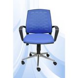 Obc Ofis Büro Concept Savina Yönetici Koltuğu Ofis Çalışma Koltuğu - Sandalyesi Krom Ayak - Mavi