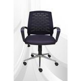 Obc Ofis Büro Concept Savina Yönetici Koltuğu Ofis Çalışma Koltuğu - Sandalyesi Krom Ayak - Siyah