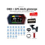 OBD + OBD 2 + GPS Çift Modlu Araç HUD LCD Ekranlı Akıllı Gösterge ve Arıza Tespit Cihazı + Koku