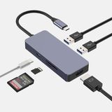 OBERSTER USB C HUB, Çok Fonksiyonlu Yerleştirme İstasyonu, USB 3.0 HUB, 2* USB 3.0, 4K HDMI, 100W PD, Dizüstü Bilgisayarlı SD/TF Kart Okuyucuları ile 6 in 1 USB C Bağlantı İstasyonu