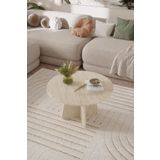 OBİ Atölye NORD Orta Sehpa 72 cm, İskandinav Orta Sehpa, Bohem, Yuvarlak - Traverten