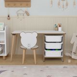 Obi Atölye Panda Çocuk Oyun Aktivite Masası 90 x 45 cm 3 Sepetli Ergonomik Tasarım ile Güvenli Çalışma