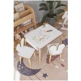 OBİ Atölye Resim Kağıdı Rulolu Çocuk Aktivite Masası 60x45 Cm 2 Sandalyeli Tavşan Sandalye