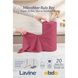 obido (20'li Rulo) Lavine Çok Amaçlı %100 Mikrofiber Temizlik Bezi "pembe" 25x32 Büyük Ebat Kopart Kullan