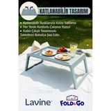 obido Lavine Fold&go Katlanır Sehpa ”mavi” Tablet - Laptop Sehpası Yatak Üstü Kahvaltı Masası - 56 x 36 x 26,3 cm - Bebe Mavisi