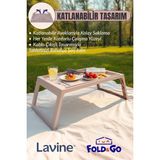 obido Lavine Fold&go Katlanır Sehpa ”pudra” Tablet - Laptop Sehpası Yatak Üstü Kahvaltı Masası - 56 x 36 x 26,3 cm - Toz Pembe