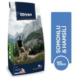 Obivan 15 kg Somonlu & Hamsili Köpek Maması Yetişkin Köpekler İçin Özel Protein Kaynağı