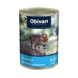 Obivan Tahılsız Somon Balıklı Ezme Kısırlaştırılmış Kedi Konservesi 400 GR x 12 Adet