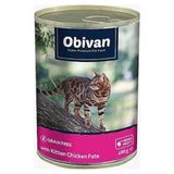 Obivan Tahılsız Tavuk Etli Ezme Yavru Kedi Konservesi 400 GR x 12 Adet