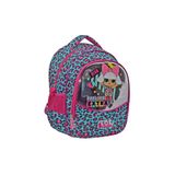 OBM L.O.L Diva Feeling Extra Okul Çantası, Leopar Desenli, Turkuaz-Pembe, Çocuk Sırt Çantası