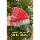 obrigado Şeffaf Çift Taraflı Bant 60 Adet – Güçlü Yapışkanlı Silikon Bant