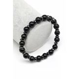 Obsidyen-Hematit Doğal Taş Bileklik 8 Mm Küre Kesim - Blk-2043