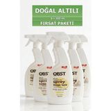 OBST Doğal Temizlik Sprey Seti Sprey Limon Tuzu 500 ml 2'li + Sprey Karbonat 500 ml 2'li + Sprey Çamaşır Sodası 500 ml 2'li (6'lı Paket)