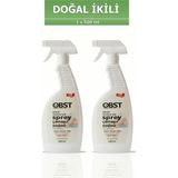 OBST Sprey Çamaşır Sodası Beyaz Sabun Leke Çıkarıcı Halı Tül Perde Giysiler Için Doğal Temizlik 2'li Paket (2 x 500 Ml)