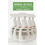 OBST Sprey Çamaşır Sodası Beyaz Sabun Leke Çıkarıcı Halı Tül Perde Giysiler Için Doğal Temizlik 6'lı Paket (6 x 500 Ml)