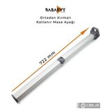 Obus Karavan Masa Ayağı Ortadan Kırmalı Katlanır Masa Ayağı 722MM Babarvy