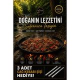 Ocak Üstü Sac Kavurma Tavası – Geniş Yüzeyli Yapışmaz Sac Tava - Et Sote, Kavurma, Sebze ve Kamp Pişirme Sacı