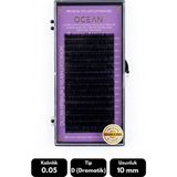 Ocean 0.05D Dramatik Kıvrım 10 mm Soft Eyelash Doğal Ipek Kirpik 16'lı - Siyah
