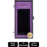Ocean 0.05D Dramatik Kıvrım 12 mm Soft Eyelash Doğal Ipek Kirpik 16'lı - Siyah