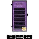 Ocean 0.05D Dramatik Kıvrım 9 mm Soft Eyelash Doğal Ipek Kirpik 16'lı - Siyah