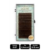 Ocean 0.07C Natural Kıvrım Brown Mix Soft Eyelash Doğal İpek Kirpik 16'Lı