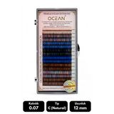 Ocean 0.07C Natural Kıvrım Renkli Mix Soft Eyelash Doğal İpek Kirpik 16'Lı