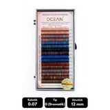 Ocean 0.07D Dramatik Kıvrım Renkli Mix Soft Eyelash Takma Kirpik 16'Lı