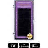 Ocean 0.10D Dramatik Kıvrım 15 mm Soft Eyelash Doğal Ipek Kirpik 16'lı - Siyah