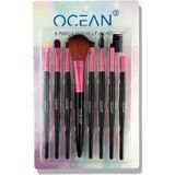 Ocean 8'li Makyaj Fırça Seti - Pınk - pink