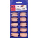 Ocean Balerin Protez Takma Tırnak 100 Adet Pembe Doğal Görünümlü Dayanıklı Ev ve Salon Kullanımı