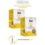 Ocean Çocuklar İçin Koruyucu İçermeyen Vitamin D3 400 IU 20 ml Sprey 2 ADET + 100ml Jel Hediye