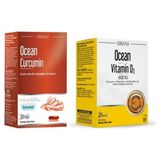 Ocean Curcumin 30 Kapsül + Vitamin D3 600 Iu 20ml Ikili Set - 1
