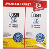 Ocean D3K2 Damla 20 ml D3 ve K2 Vitaminleri İçeren Takviye Edici Gıda Avantajlı Paket