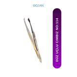 Ocean Düz Uçlu Cımbız, Düz Ağızlı Solingen Gold-Gri Cımbız No:114