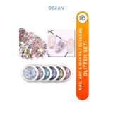 Ocean Glitter Yüz ve Vücut Sim ve Pul Seti Nail Art ve Makyaj Glitter Süsleme Seti