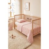 Ocean Home Textile %100 Pamuk Kumaş Kapitoneli Pembe Çok Amaçlı Bebek Yatak Örtüsü Seti 1 Adet 100 x 150 / 1 Adet 37 x 47 cm - 100 x 150 cm