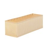 Ocean Home Textile 11x41.5x12 cm 10 Bölmeli Bej Balıksırtı Çekmece Düzenleyici