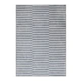 Ocean Home Textile 120x180 cm Gri Renk Çizgi Desenli Şönil Halı Kilim