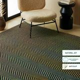 Ocean Home Textile 120x180 cm Siyah Renk Baliksirti Jut Halı Kilim