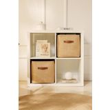 Ocean Home Textile 2 Adet Jüt Dolap İçi Çamaşır Oyuncak Düzenleyici Katlanır Saklama Sepeti Organizer 30x30x30