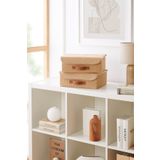 Ocean Home Textile 2 Adet Jüt Kapaklı Dolap Çekmece Içi Takı Çamaşır Katlanır Saklama Kutusu Organizer 30x23x11