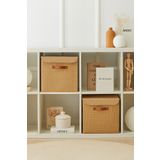 Ocean Home Textile 2 Adet Jüt Kapaklı Dolap Içi Çamaşır Oyuncak Düzenleyici Katlanır Saklama Kutusu Organizer 30x30x30