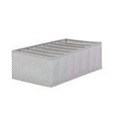 Ocean Home Textile 22x41.5x12 cm 7 Bölmeli Gri Balıksırtı Çekmece Düzenleyici