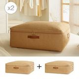 Ocean Home Textile 2'li Büyük Boy Jüt Baza Altı Hurç Set 62 X 46 X 22 Cm Bej
