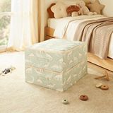 Ocean Home Textile 2'li Çocuk Odası Dinozor Destekli Kutu Hurç Set 45 X 55 X 18 Cm Yeşil