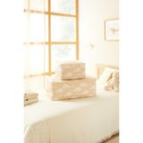 Ocean Home Textile 2'li Çocuk Odası Sevimli Balina Hurç Set 1 Adet 30 x 22 x 18 / 1 Adet 52 x 28 x 21 cm - Bej - 2 Adet