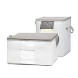 Ocean Home Textile 2'li Pvc Pencereli Stuff&Things Gri Çizgili Hurç Set